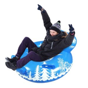 SUNSHINEMALL Snow Tube - 45 Inch Inflatable Snow Sled Snow Toys Sofa Shape for Kids and Adults Heavy Duty Inflatable Snow Tube Winter Outdoor Toys for Kids and Adults