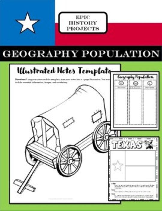 TX. History: Geography & Population - Illustrated Notes