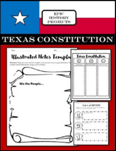 texas history: constitution principles⭐️mini lesson & illustrated notes