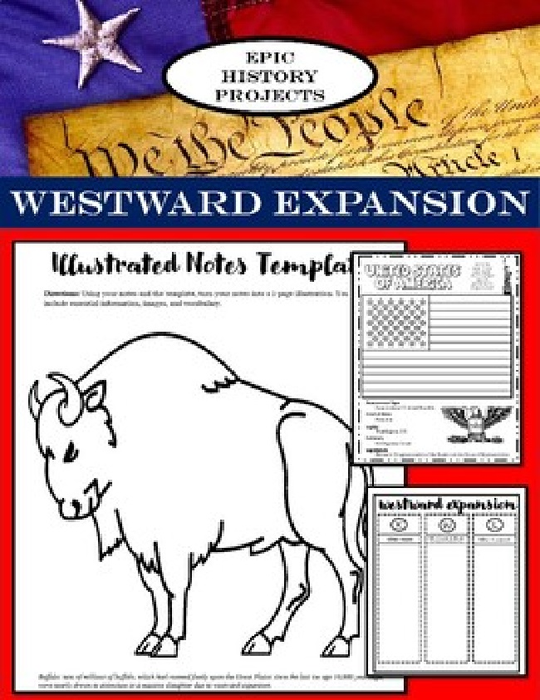 U.S. Hist: Westward Expansion - Mini Lesson & Illustrated Notes Activity