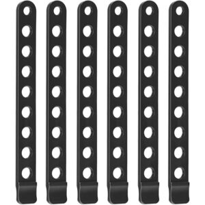6 pieces bike rack rubber strap bike rack cradle replacement strap cycling rubber wheel strap for bike rack (black)