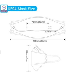 【 30 pcs 】 JM Healthcare Black KF94 Mask Made in Korea, Ergonomic Desige, Tri-Folding Stereoscopic Shape, Individually Packed.