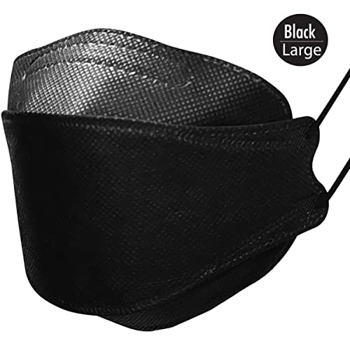 【 30 pcs 】 JM Healthcare Black KF94 Mask Made in Korea, Ergonomic Desige, Tri-Folding Stereoscopic Shape, Individually Packed.