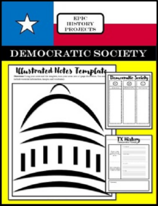 texas history: democratic society - illustrated notes