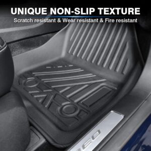 KUST Floor Mats for 2013-2020 Ford Fusion/Lincoln MKZ Floor Liners All Weather Protection 2 Row Liner Set Black Non-Slip