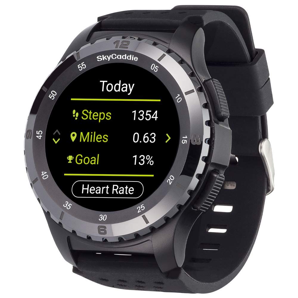 SkyCaddie LX5C Golf GPS Watch with Ceramic Bezel, Black