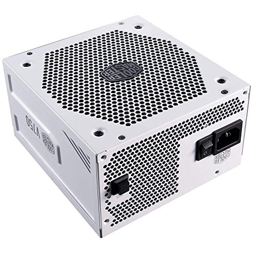 Cooler Master V750 Gold White Edition V2 Full Modular,750W, 80+ Gold Efficiency, Semi-fanless Operation, 16AWG PCIe high-Efficiency Cables, 10 Year Warranty