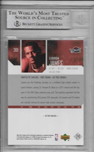 2003-04 Upper Deck Lebron James Star Rookie Card #301 Beckett Graded Gem Mint 9