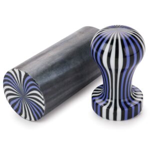 woodriver acrylic poly resin bottle stopper blank – black, white and purple