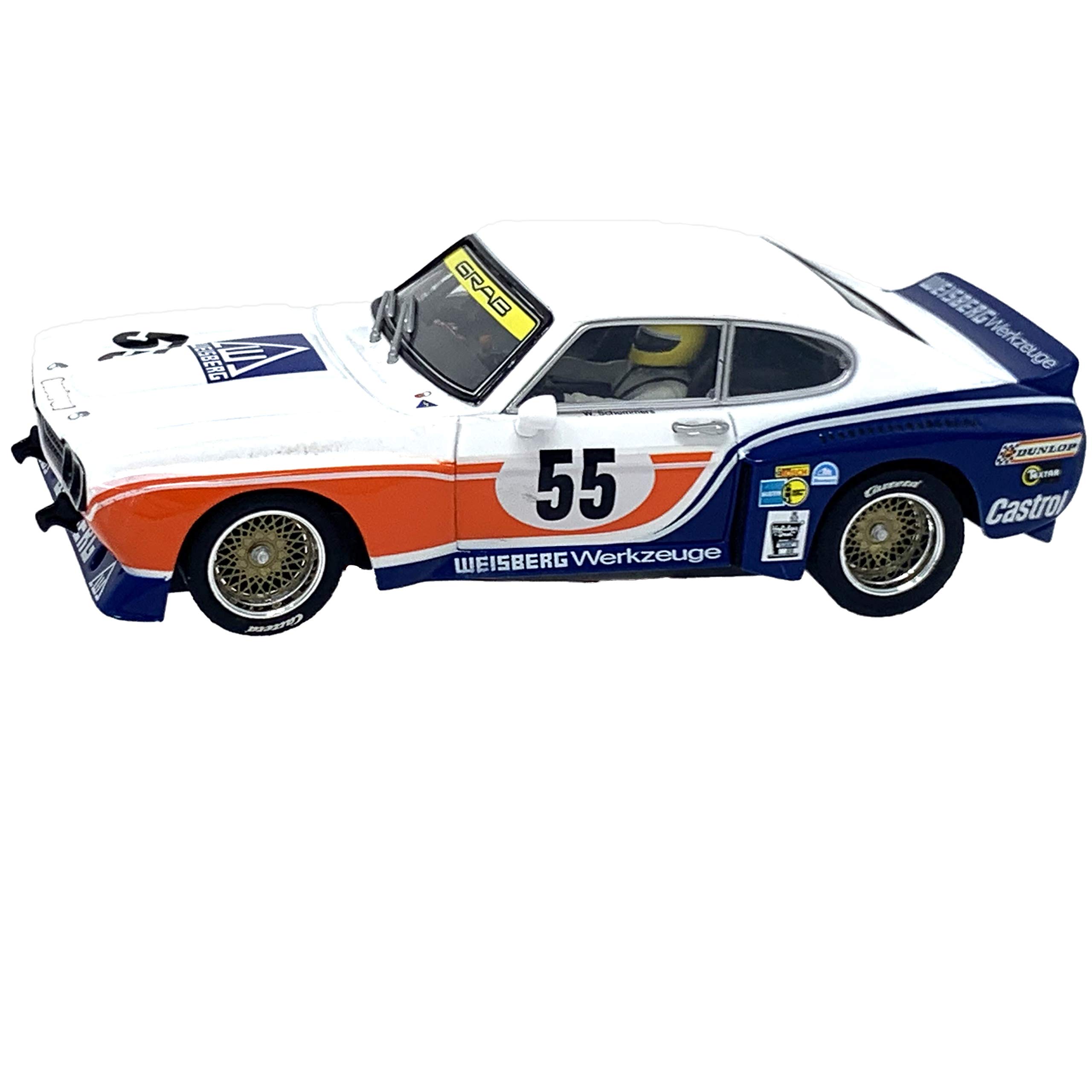 Carrera 30927 Ford Capri RS No. 55 DRM 1975 1:32 Scale Digital Slot Car Racing Vehicle for Carrera Digital Slot Car Race Tracks