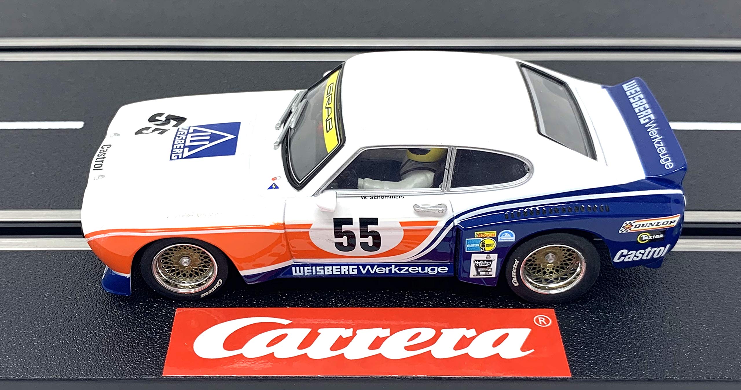 Carrera 30927 Ford Capri RS No. 55 DRM 1975 1:32 Scale Digital Slot Car Racing Vehicle for Carrera Digital Slot Car Race Tracks