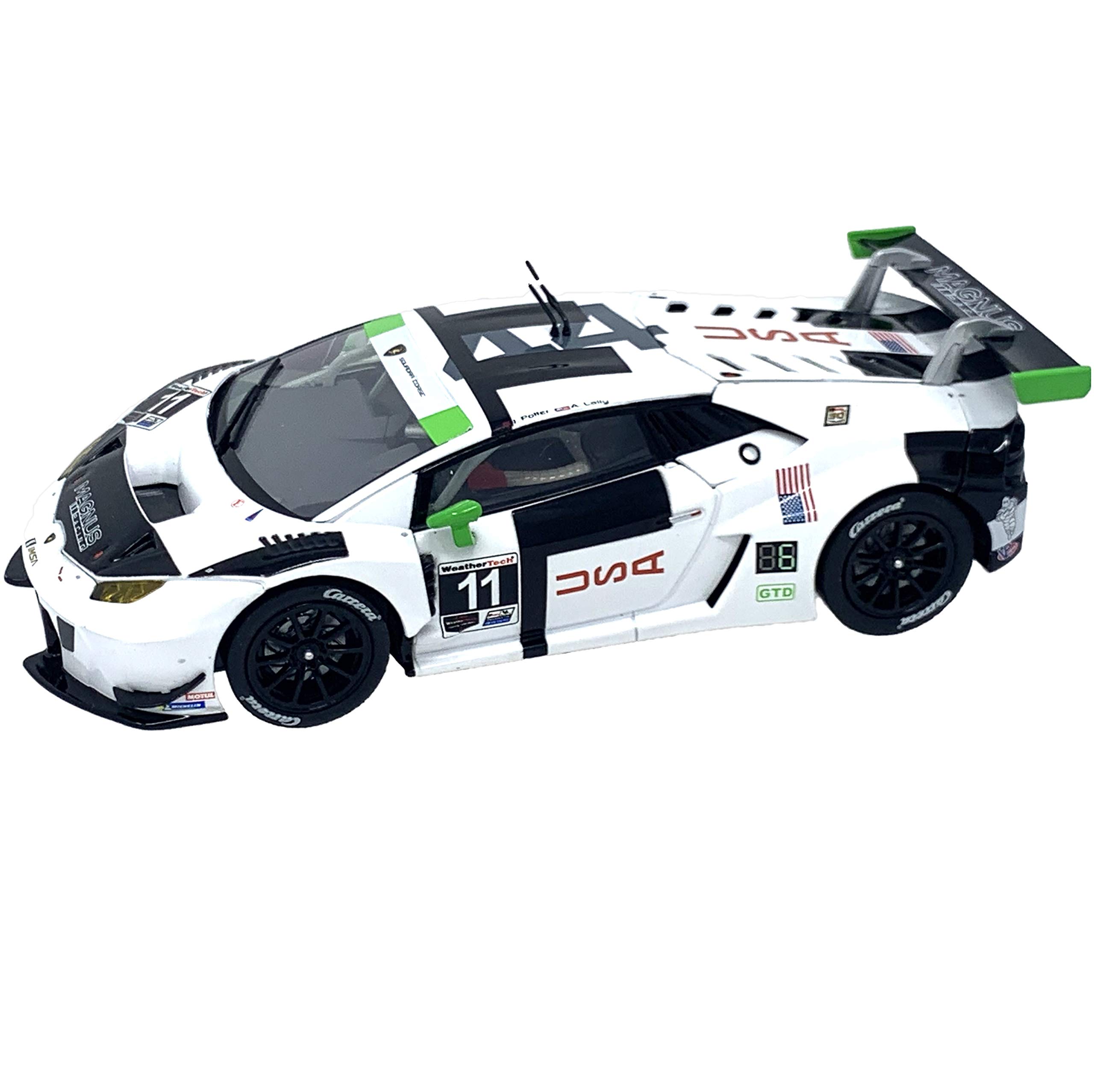 Carrera 30918 Lamborghini Huracan GT3 Magnus Racing No. 11 1:32 Scale Digital Slot Car Racing Vehicle for Carrera Digital Slot Car Race Tracks