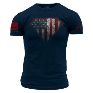 grunt style super patriot 2.0 men's t-shirt (midnight navy, xxxx-large)