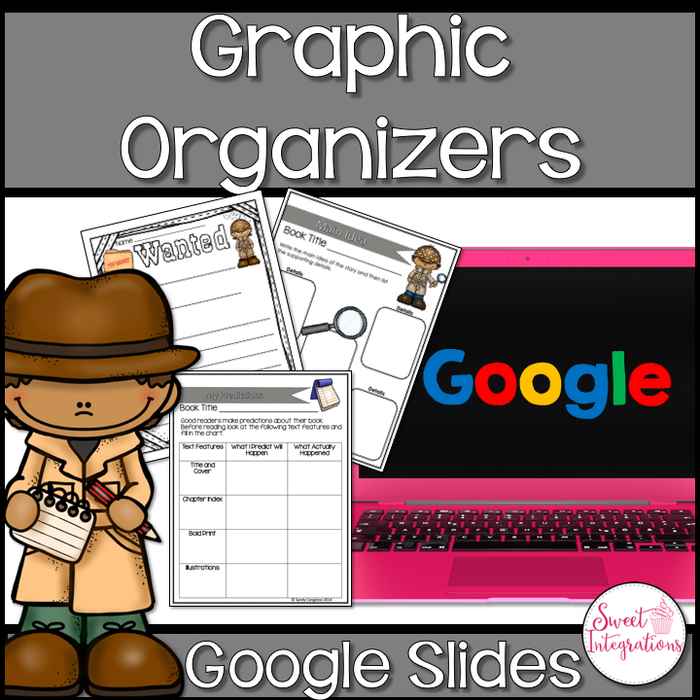 Digital Graphic Organizers Detective Theme