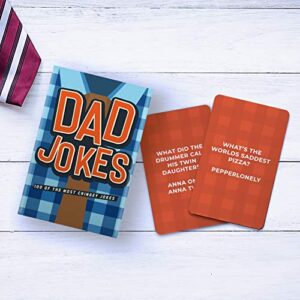 gift republic dad jokes 100 hilarious dad joke cards world's funniest dad jokes & puns funny father's day birthday christmas gift for dad granddad