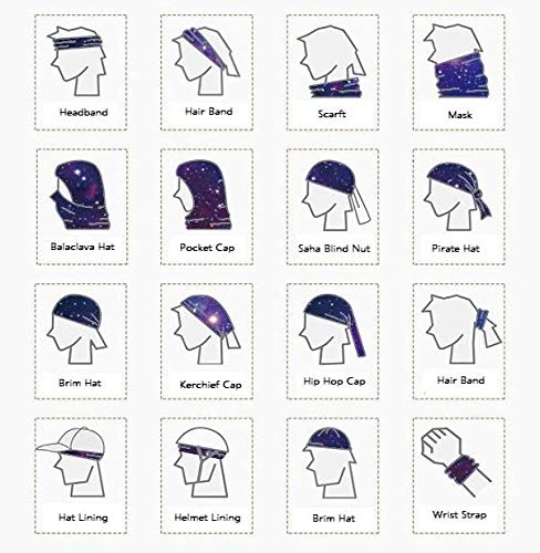 Cooling Neck Gaiter, Face Mask, Sun Dust Protection Bandana Balaclava for Running Cycling Fishing Outdoor Sports (Purple Galaxy)