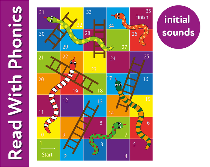 Play Snakes And Ladders: Fun Ways To Practise 3 Letter Words (3 years +)