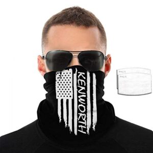 american flag kenworth 3d neck gaiter bandana mouth mask, suitable for fishing, perfect for women's men's
