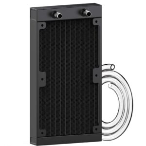 clyxgs water cooling radiator, 12 pipe aluminum heat exchanger radiator with tube for pc cpu computer water cool system dc12v 240mm