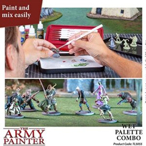 The Army Painter Wet Palette for Acrylic Painting & Hydro Pack Paper Palette Bundle -Premium Wet Palette for Miniatures with 100 Palette Paper Sheets & 4 Wet Palette Sponges -Painting Palette with Lid