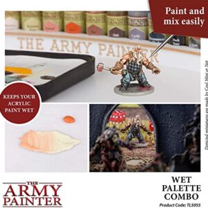 The Army Painter Wet Palette for Acrylic Painting & Hydro Pack Paper Palette Bundle -Premium Wet Palette for Miniatures with 100 Palette Paper Sheets & 4 Wet Palette Sponges -Painting Palette with Lid