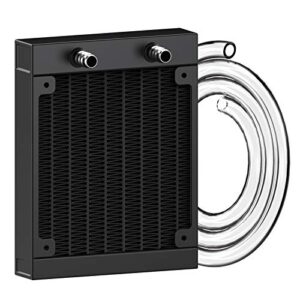 clyxgs water cooling radiator, 12 pipe aluminum heat exchanger radiator with tube for pc cpu computer water cool system dc12v 120mm