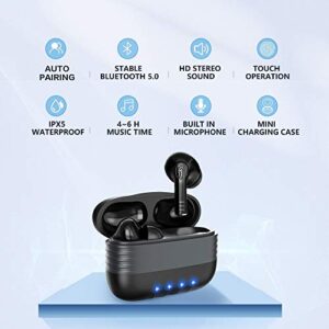 Wireless Headphones, True Wireless Earphones Bluetooth 5.0 with Stereo Earphones 25H Playtime with Mic