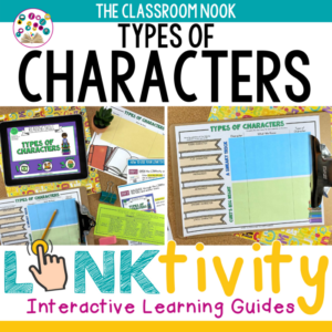 types of characters linktivity (digital resource, printables, teacher guide)