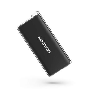 kootion 250gb portable external ssd, usb c solid state drive, usb 3.1 flash drive type-c pssd for gaming pc/mac/linux/android, with lanyard hole