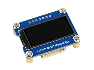 waveshare 1.3inch oled display module black/white display color 64×128 resolution embedded sh1107 driver with spi / i2c interface