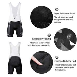 INBIKE Men Cycling Jersey Set Short Sleeve Breathable Bike Shirt with Padded Shorts Bib Shorts