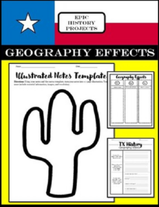 texas history: geographic effects - illustrated notes