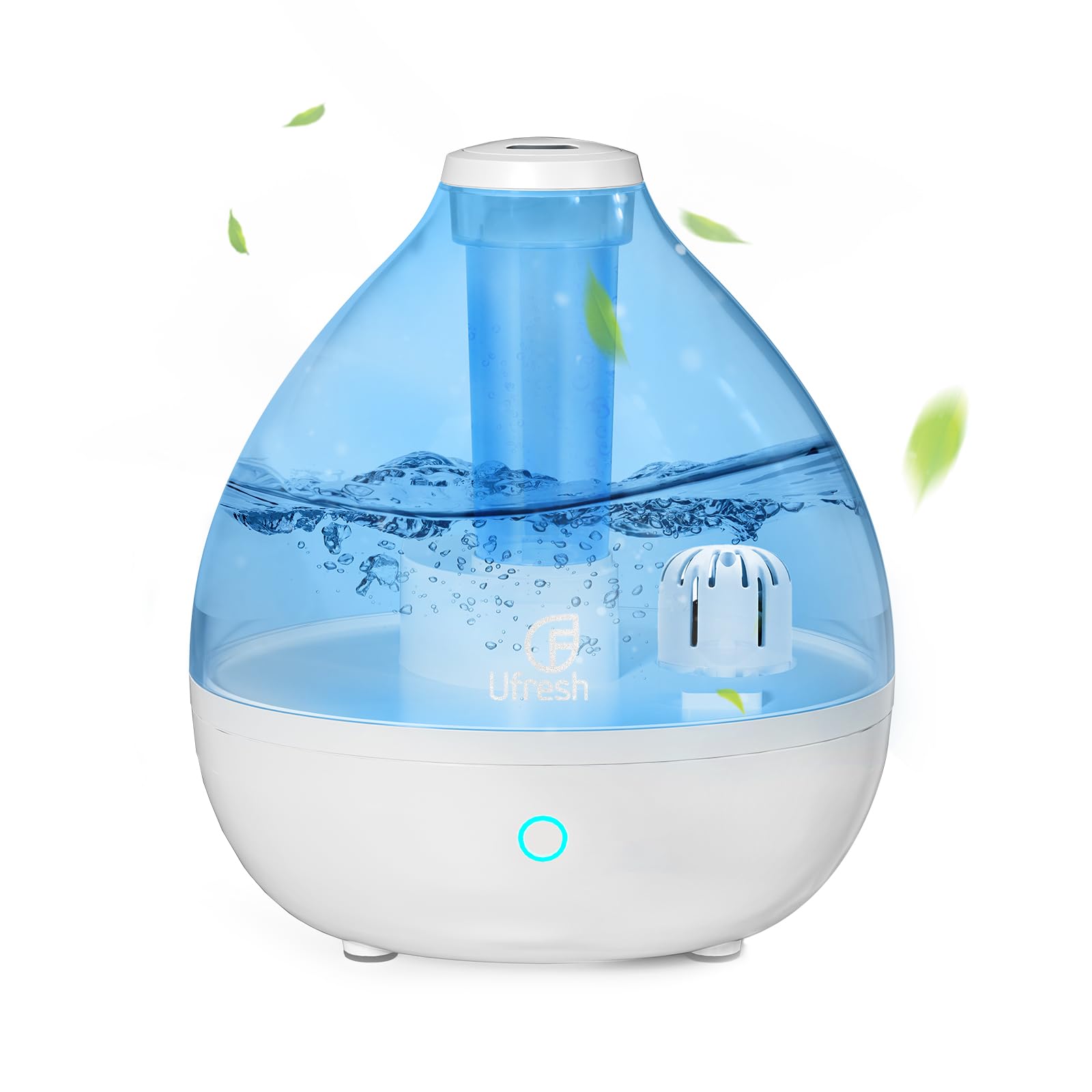 Ufresh Cool Mist Humidifiers for Home Bedroom Large Room, Small Vaporizers for Babies Kids Nursery Plants with Touch Control, 2.6L(0.7 Gal), Auto Shut-off, Whisper-Quiet