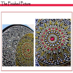 RuBos DIY 5D Diamond Painting, Special Crystal Rhinestones, Mandala Moon Sun, Diamond Paintings Art Gem Triptych Multi Picture Paint with Pearl by Number Kits for Adults Wall Decor