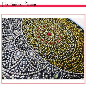 RuBos DIY 5D Diamond Painting, Special Crystal Rhinestones, Mandala Moon Sun, Diamond Paintings Art Gem Triptych Multi Picture Paint with Pearl by Number Kits for Adults Wall Decor