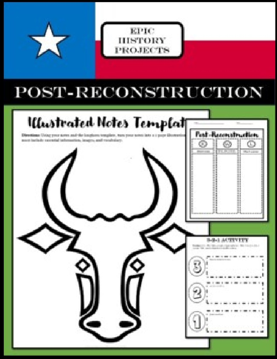 Texas History: Post Reconstruction in Texas - Illustrated Notes