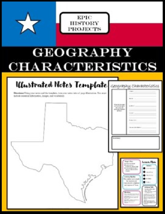 Texas History: Geography Characteristics - Illustrated Notes