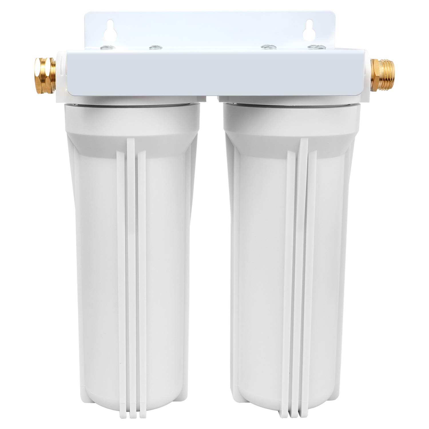 OKBA External RV Dual Water Filter System for RVs Boats Motor Homes Marines,Included Two Fliters and Mounting Bracket