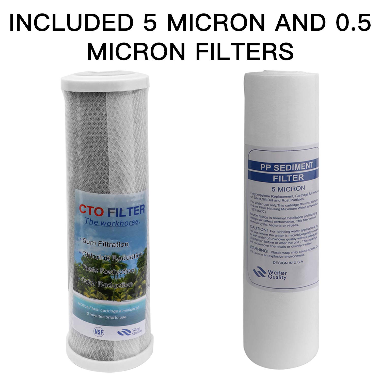 OKBA External RV Dual Water Filter System for RVs Boats Motor Homes Marines,Included Two Fliters and Mounting Bracket