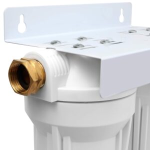 OKBA External RV Dual Water Filter System for RVs Boats Motor Homes Marines,Included Two Fliters and Mounting Bracket