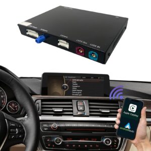 road top wireless carplay wireless android auto for bmw 1 2 3 4 series f20 f21 f22 f23 f30 f31 f32 f33 2011-2015 year with nbt system, compatible with apple carplay retrofit kit decoder