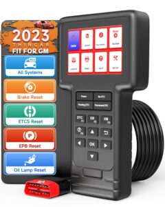 thinkscan obd2 scanner diagnostic scan tool compatible for gm, car code reader sas ets epb oil light reset service for gm vehicles after 1996 (for buick/chevrolet/cadillac/gmc), lifetime free update