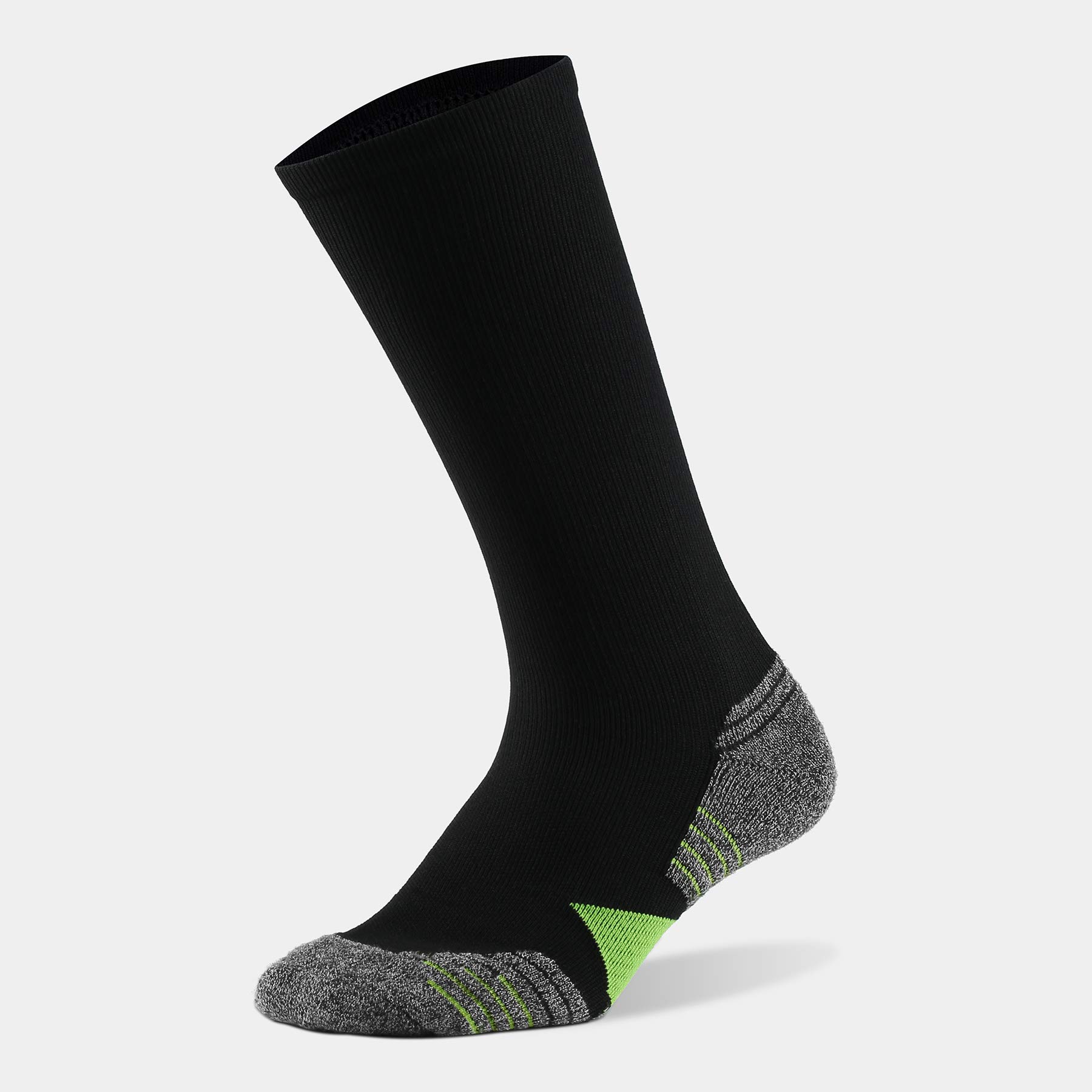 WANDER 6 Pairs Men's Athletic Run Cushion Over-the-Calf Tube Socks (6 pairs Green, XL:Shoe Size:12-14)