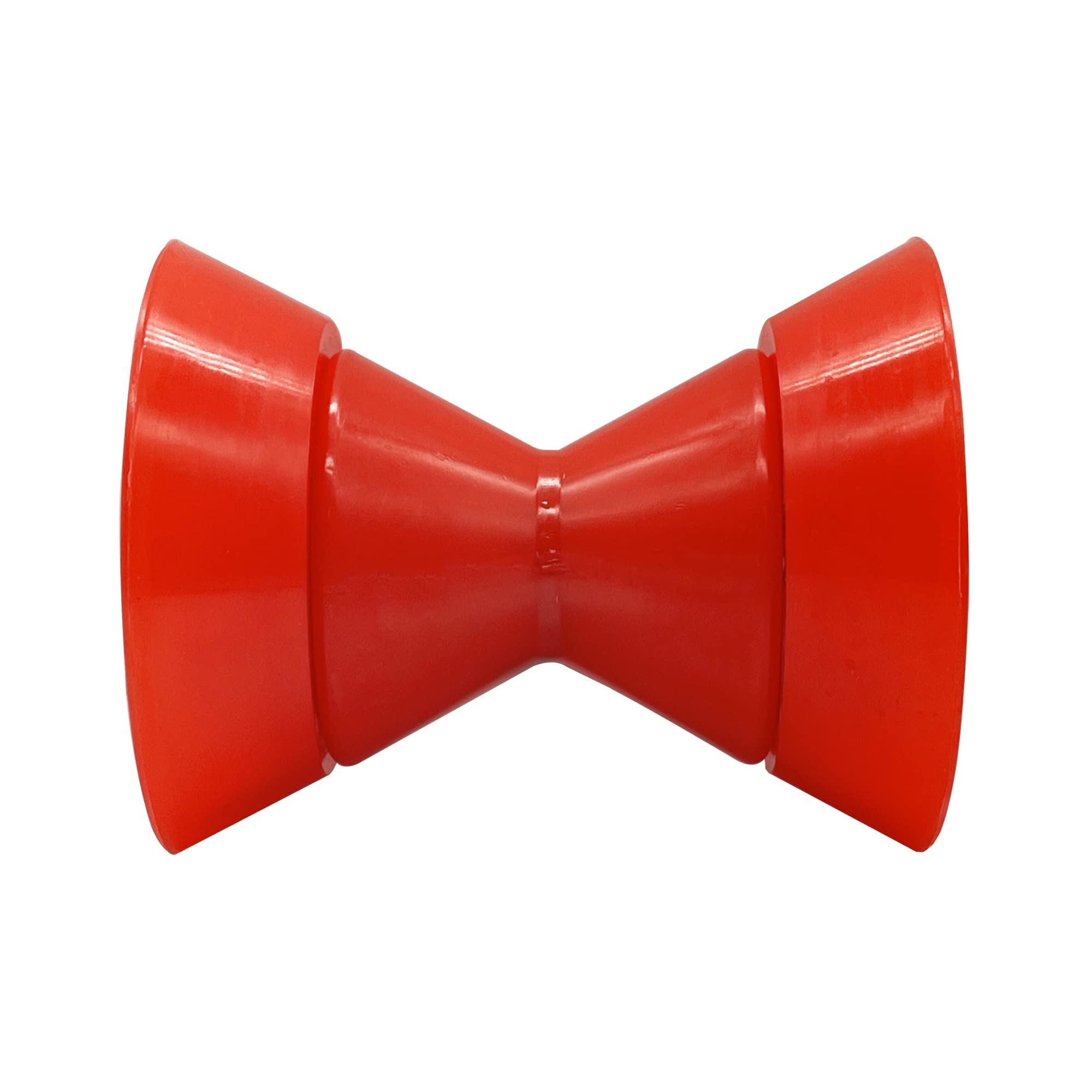 COLOFULWAY 3" Boat Trailer Bow Bell Roller Assembly with 1/2" Shaft fits 3 inch Bracket, Polyurethane(Red)