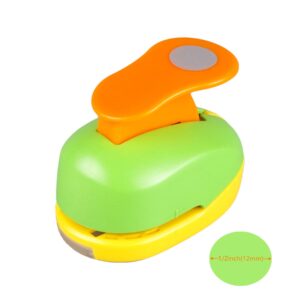 Circle Punch 1/2 inch Craft Lever Punch Circle Shape Lever Punch Handmade Paper Punch Candy Color by Random 1/2 inch（12mm）Circle Punch