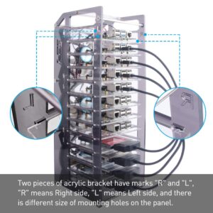 GeeekPi Cluster Case for Raspberry Pi, Pi Rack Case Stackable Case with Cooling Fan 120mm RGB LED 5V Fan for Raspberry Pi 4B/3B+/3B/2B/B+ and Jetson Nano (12-Layers)