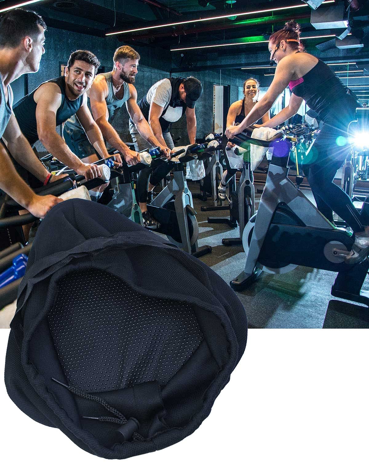 Letgoing Bike Seat Gel Cushion Cover Large Comfort Wide Gel Soft Pad Comfortable Exercise Bicycle Saddle Cover for Women and Men, Fits Cruiser Stationary Bike, Indoor Cycling Spin