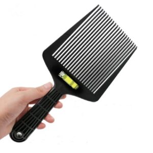 eforlike barber flat top comb with level bang liquid oil hair cutting angle adjustment large teeth comb styling tool (black)