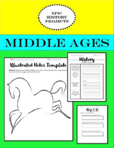 world history: middle ages mini lesson & illustrated notes