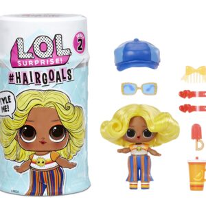 L.O.L. Surprise! Hairgoals Series 2 with 15 Surprises Including Real Hair Fashion Doll, Exclusive Hair Salon Toy Chair, Doll Accessories, Bottle, Comb - Small Dolls for Girls Ages 4-14 Years